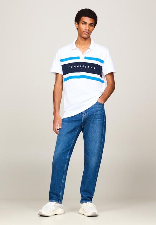 Tommy Hilfiger - Tjm colorblock linear polo - white	