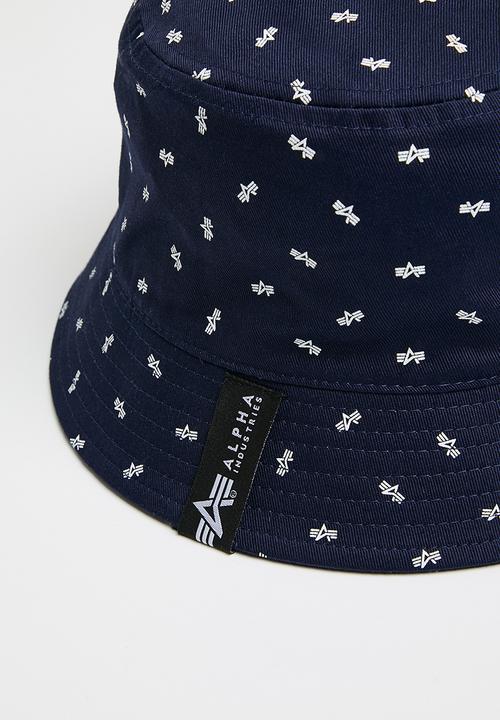 Alpha Industries - Nasa Aop Bucket Hat - Navy