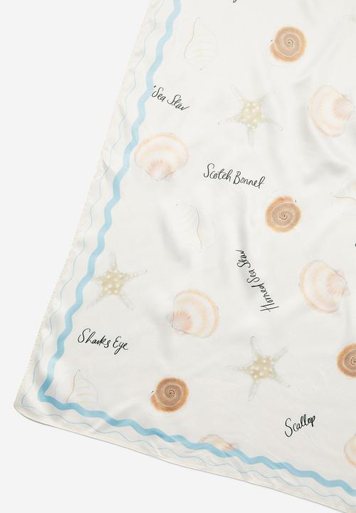 Rubi - Daisy scarf-sketched shells/recru