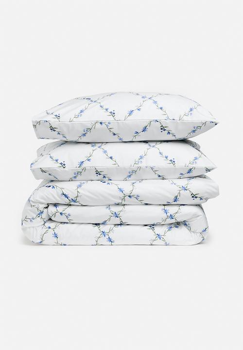 Sixth Floor - Floral Trellis Super Soft Duvet Set - blue