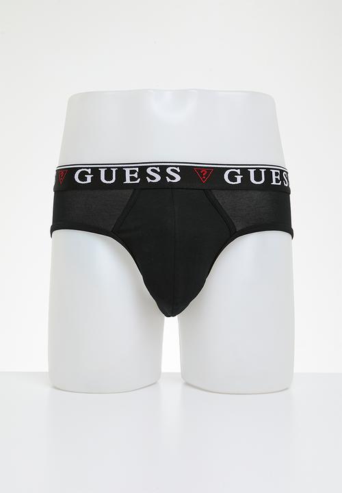 GUESS - Brian hero brief 3 pack - jet black w/ frost grey