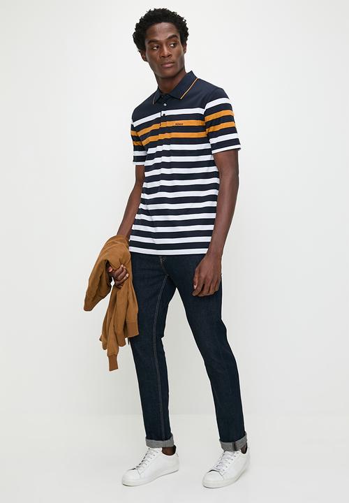 Pringle of Scotland - Victor mercerized golfer - navy