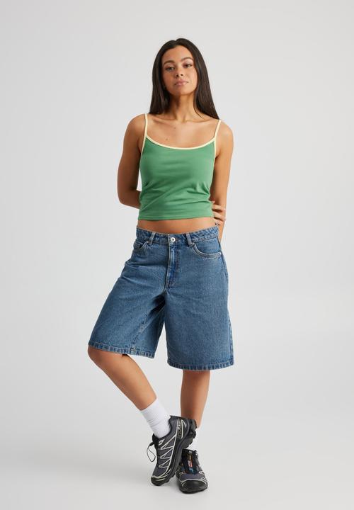 Factorie - Jersey Cami - Green/Yellow