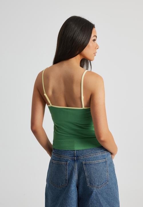 Factorie - Jersey Cami - Green/Yellow