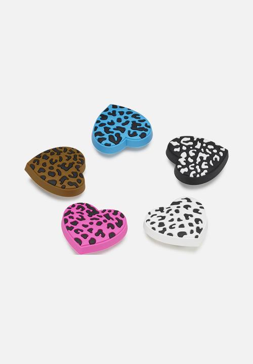Crocs - Leopard animal print heart 5 pack - multi