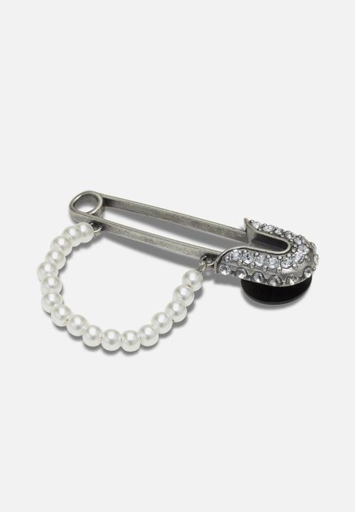 Crocs - Pearl chain safety pin loose - silver 
