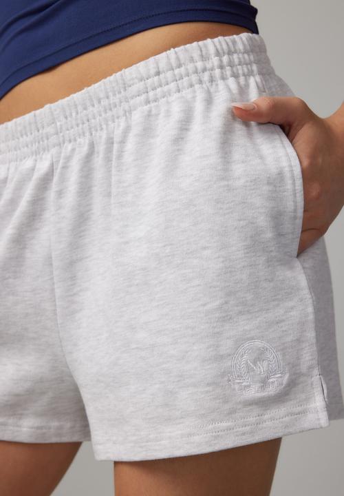 Factorie - Cotton Pull On Short - Silver Marle / New York
