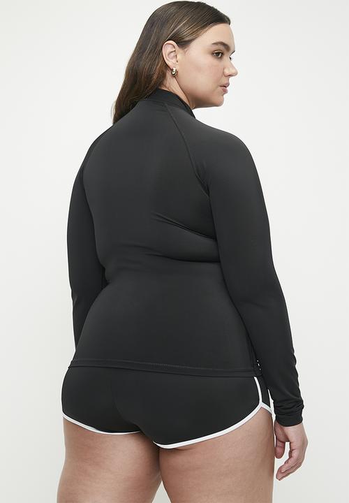 Lizzy - Plus Forelle Long sleeve rashie - black