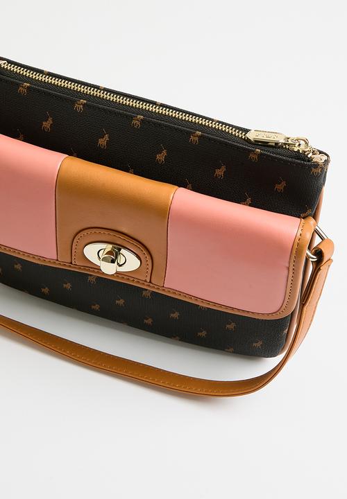 POLO - Casablanca double pocket sling bag-coral