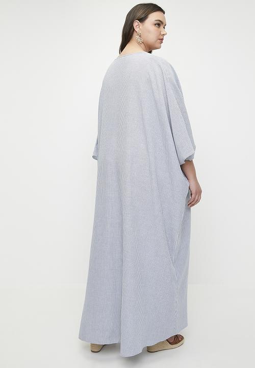 MILLA - Deep v kaftan maxi dress - stripe.