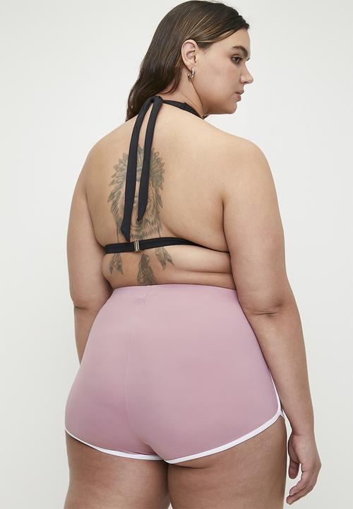 Lizzy - Plus Rhodes elasticated boardshorts - pink