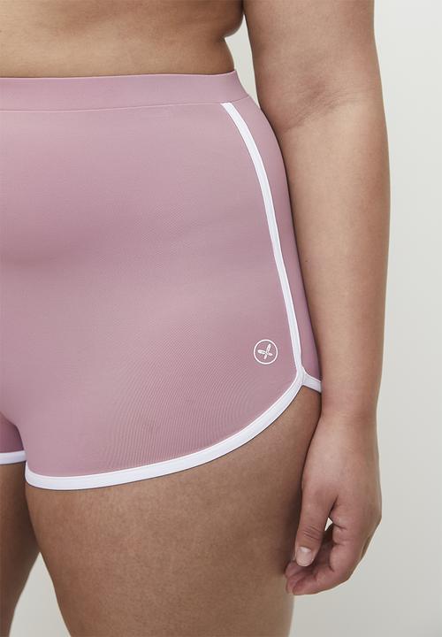 Lizzy - Plus Rhodes elasticated boardshorts - pink