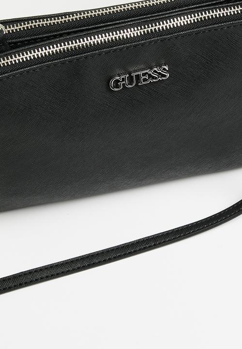 GUESS - Tidewood mini double zip crossbody - black