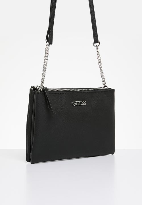 GUESS - Tidewood mini double zip crossbody - black