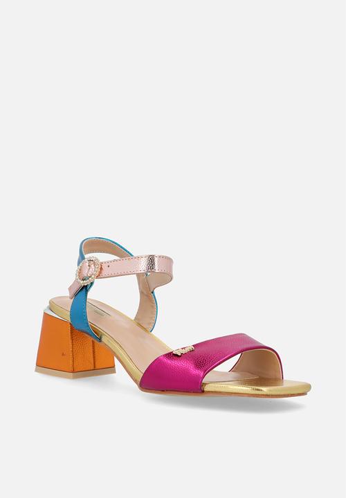 Plum - Mel block heel - multi