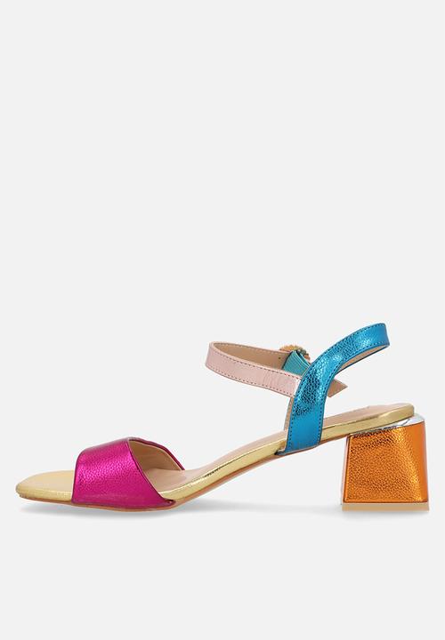 Plum - Mel block heel - multi