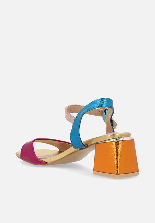 Plum - Mel block heel - multi
