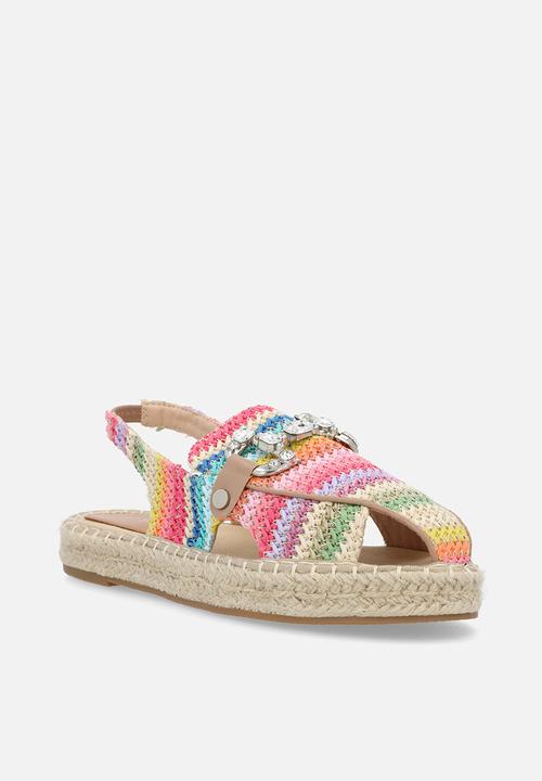 Plum - Moon espadrille flat - pink multi