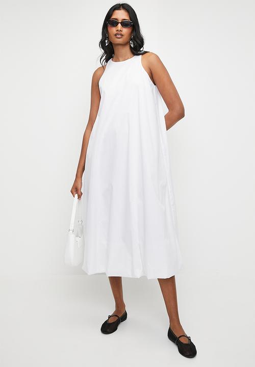 Superbalist - Bubble hem Midi Dress - White