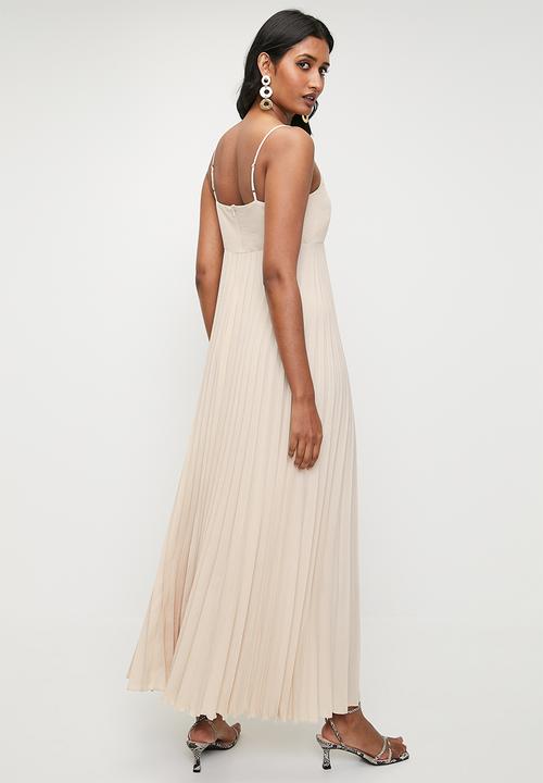 Superbalist - Pleated Trapeze Maxi Dress - Neutral