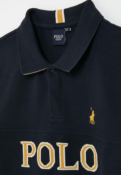 POLO - Boys hawke ss horizontal rib golfer - navy