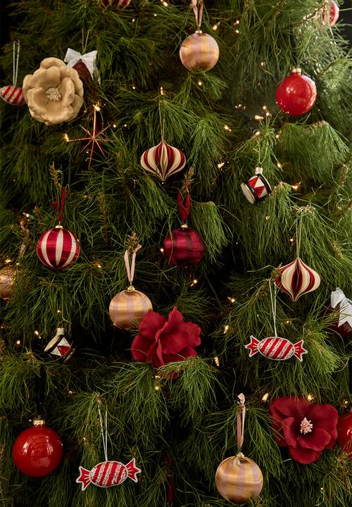H&M - Embellished christmas tree decoration - red bon-bon 