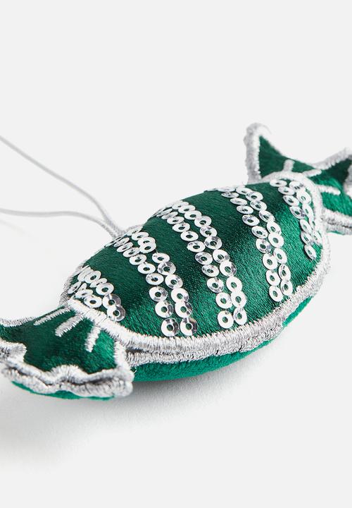 H&M - Embellished christmas tree decoration - green bon-bon