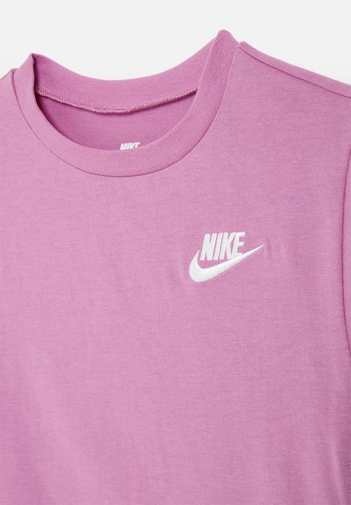 Nike - Nkg lbr short sleeve tee dress - magic flamingo