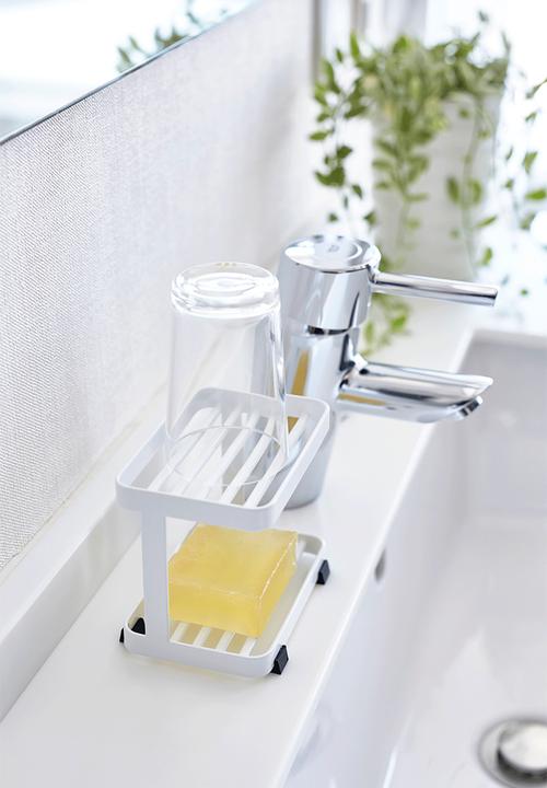 Yamazaki - 2-Tiered soap tray - white