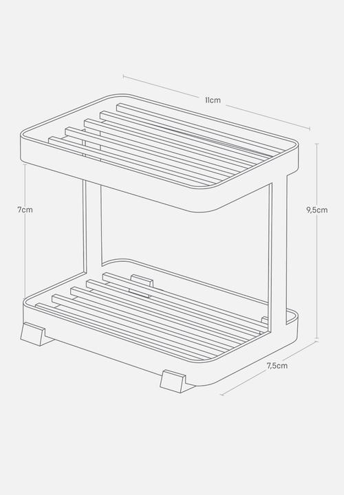 Yamazaki - 2-Tiered soap tray - white