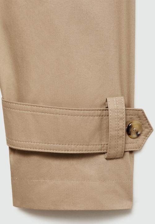 MANGO - Trench coat Rec - Light Beige
