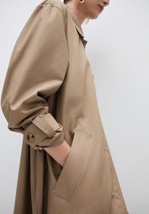 MANGO - Trench coat Rec - Light Beige
