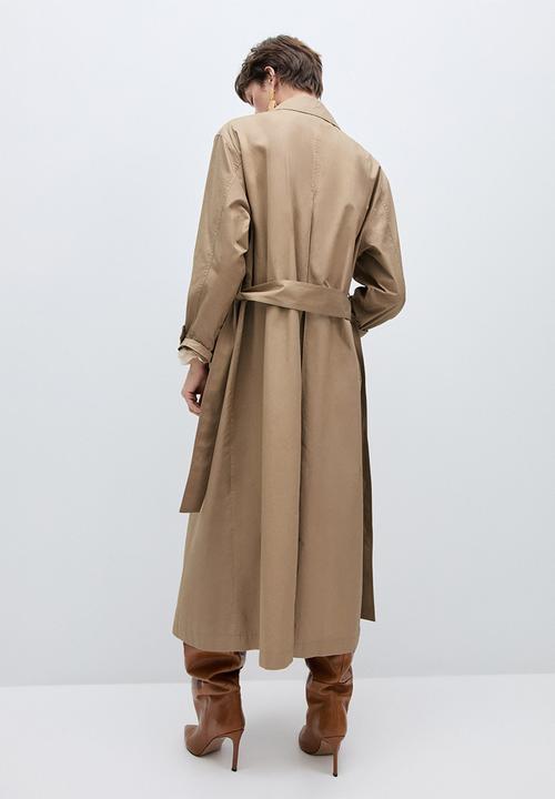 MANGO - Trench coat Rec - Light Beige