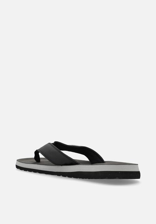 JEEP - Branded comfort thong sandal - black