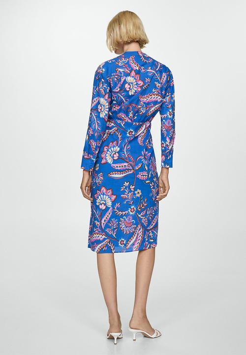 MANGO - Dress lenalong - medium blue