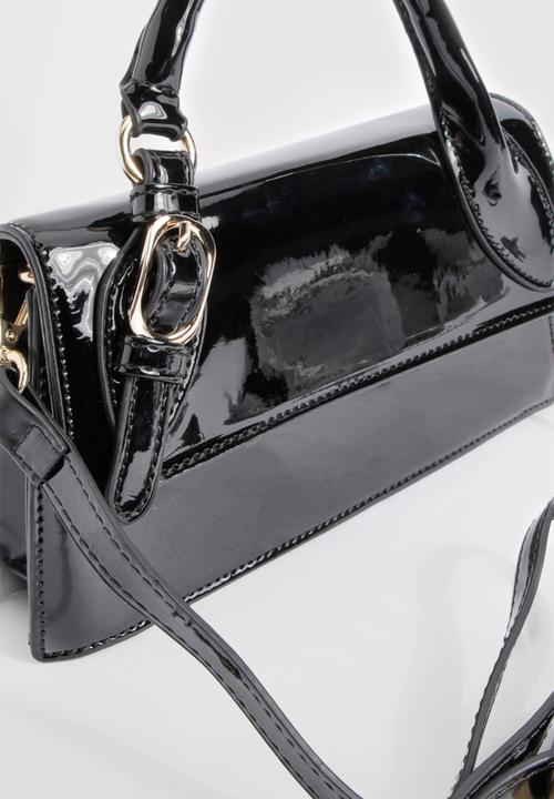 boohoo - Vinyl Buckle Detail Grab Bag - Black