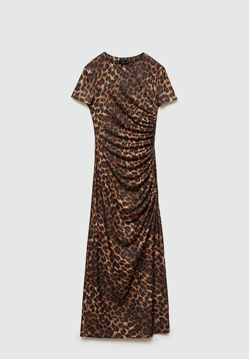 MANGO - Dress leo - brown