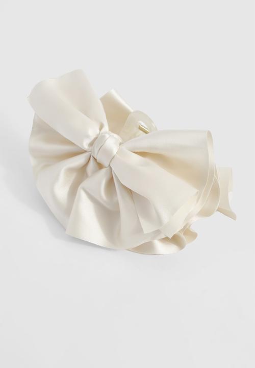 boohoo - Bow Claw Clip - Ivory