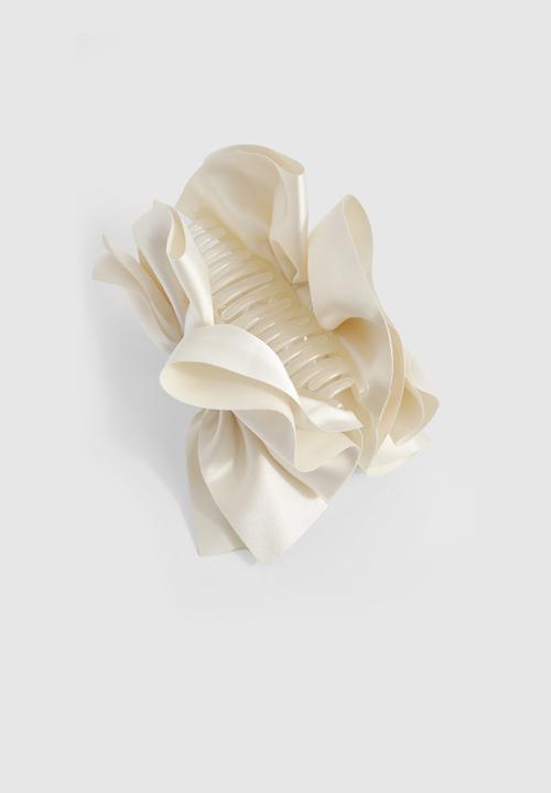 boohoo - Bow Claw Clip - Ivory