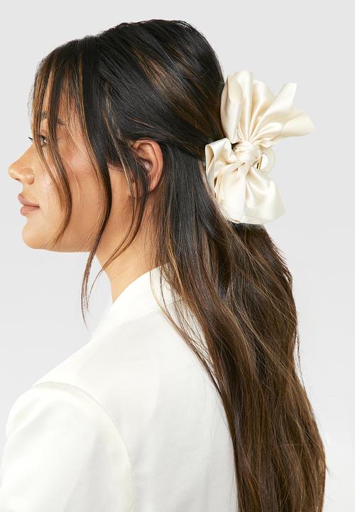 boohoo - Bow Claw Clip - Ivory