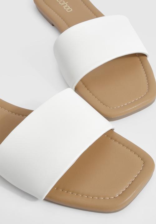 boohoo - Minimal Mule Sandals - White