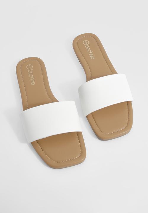 boohoo - Minimal Mule Sandals - White