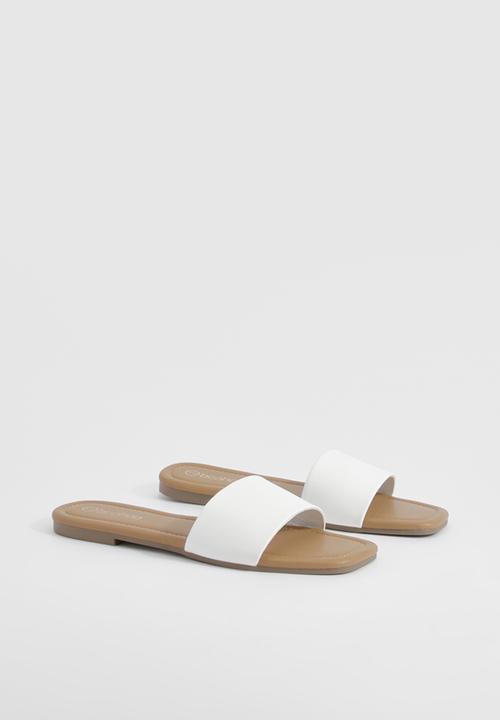 boohoo - Minimal Mule Sandals - White
