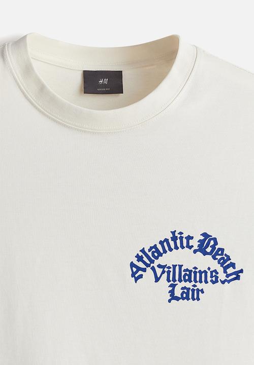 H&M - Loose fit printed T-shirt - white