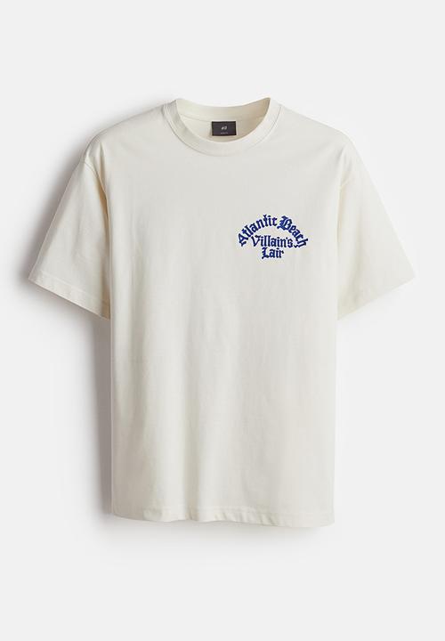 H&M - Loose fit printed T-shirt - white