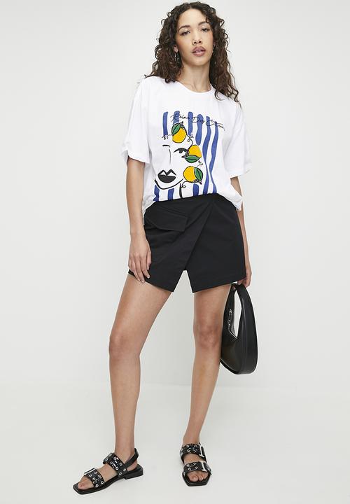 Superbalist - Blue face tee - white