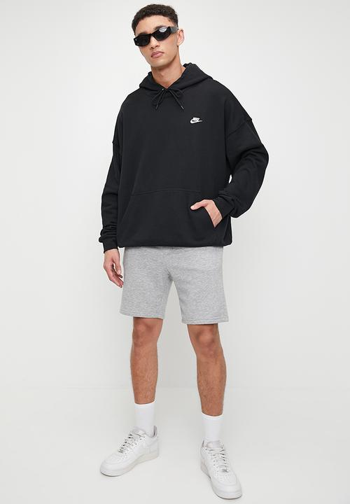 Nike - Club Fleece Oversized French Terry Pullover  Hoodie- Black