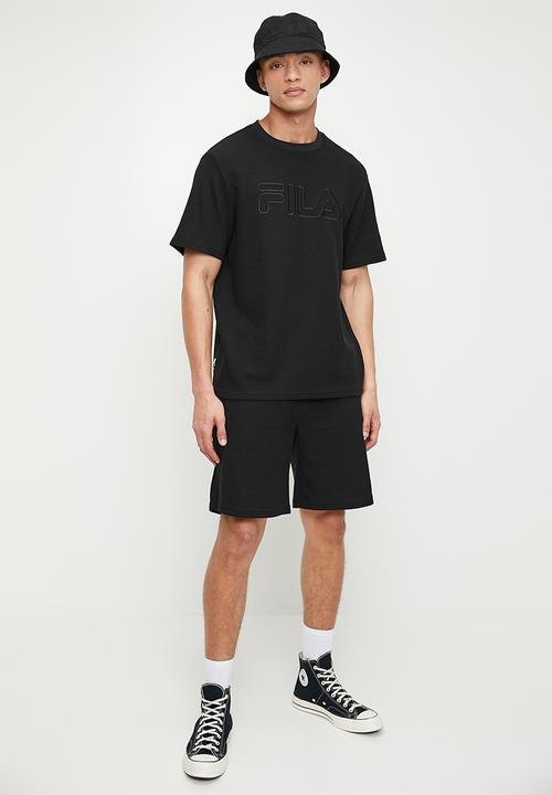 FILA - Caleb waffle T-shirt - black