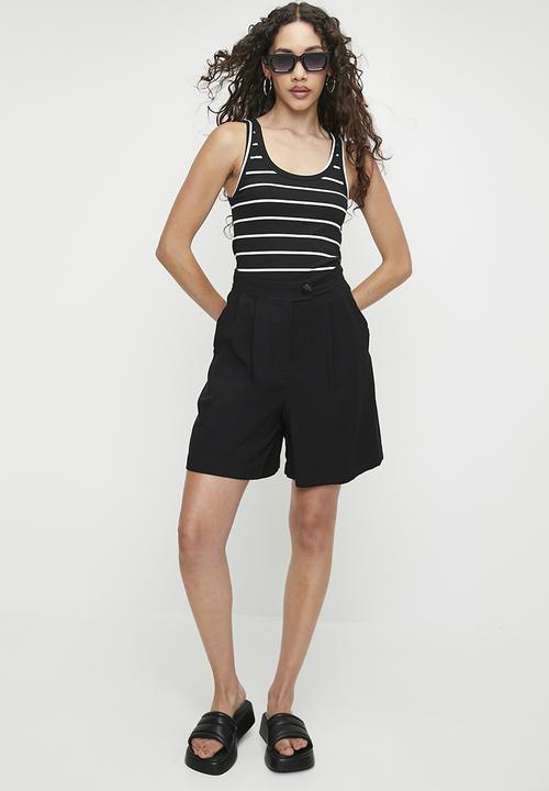 Superbalist -  Stripe vest - black/white  