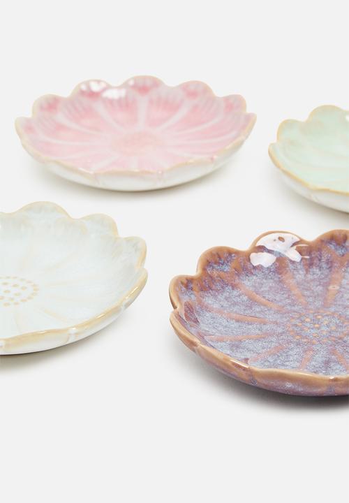 Nicolson Russell - Dipping Dishes Set of 4  - white, pink & purple
